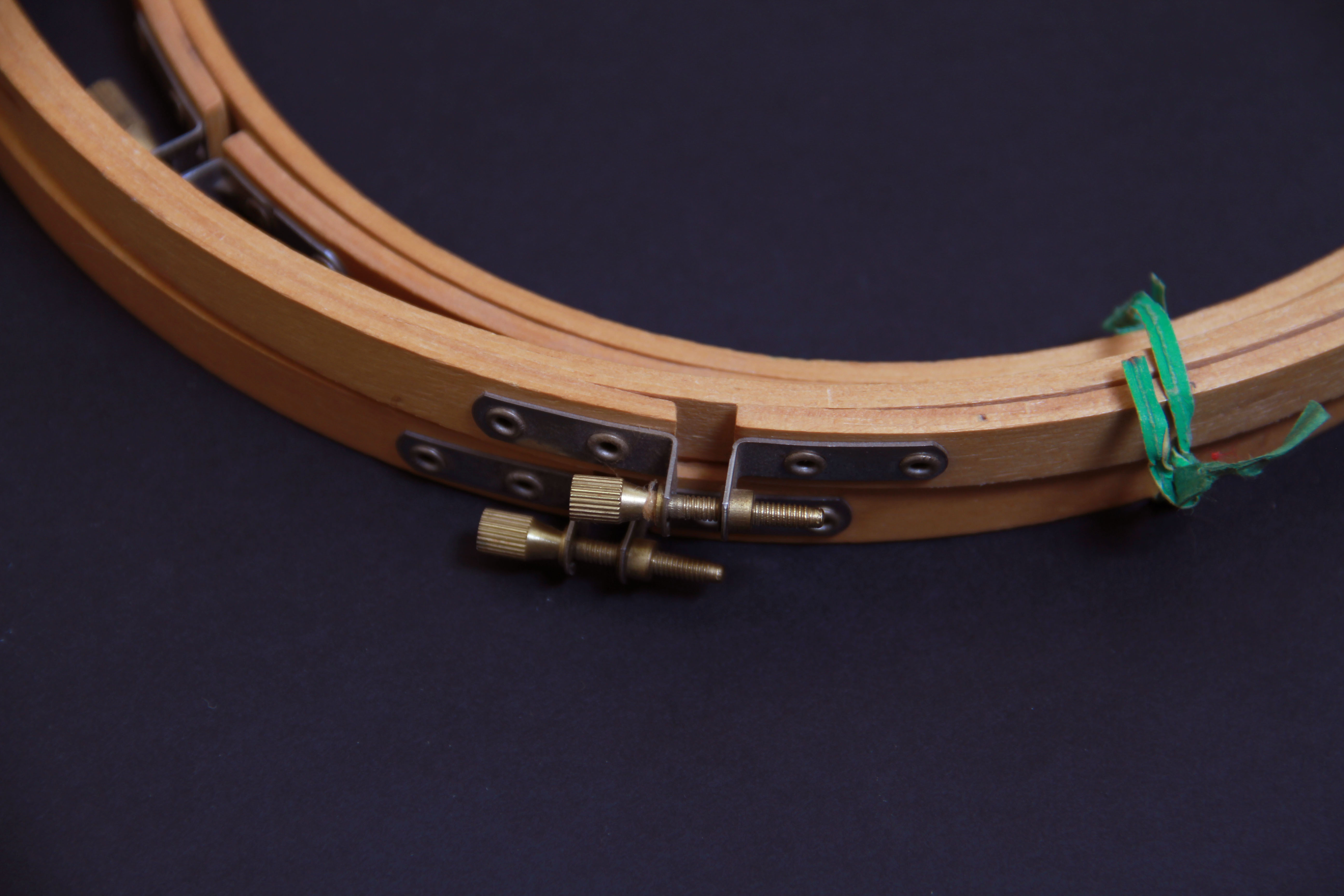 Vintage Sewing Box and Embroidery Hoops