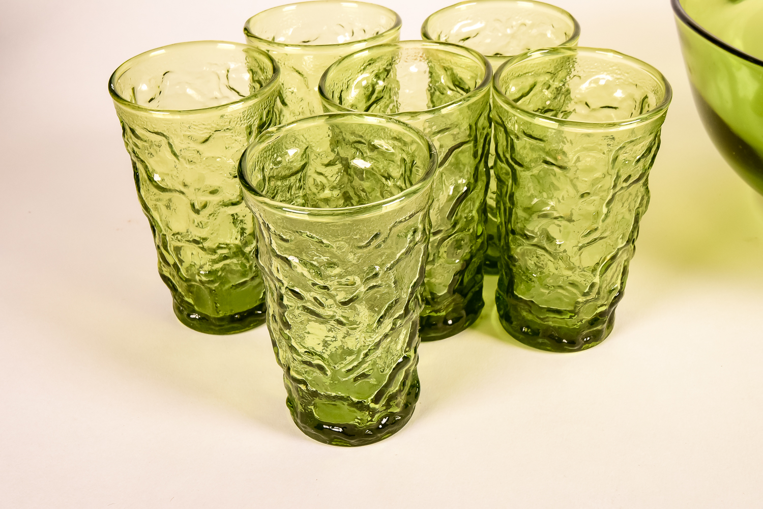 Vintage Green Glass Assortment