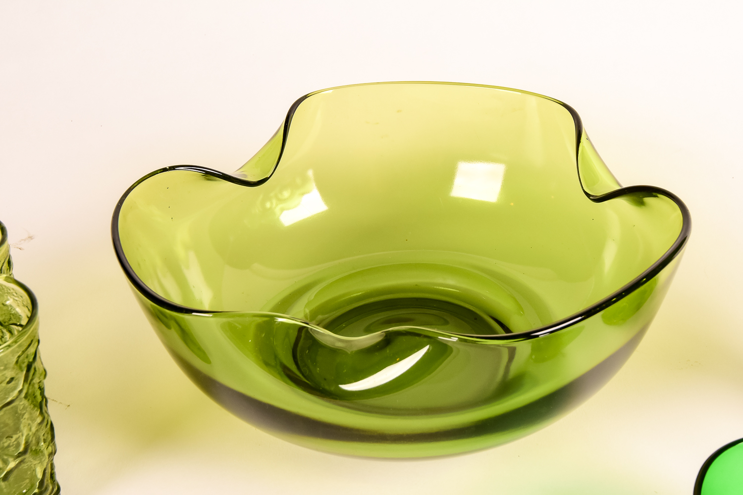 Vintage Green Glass Assortment