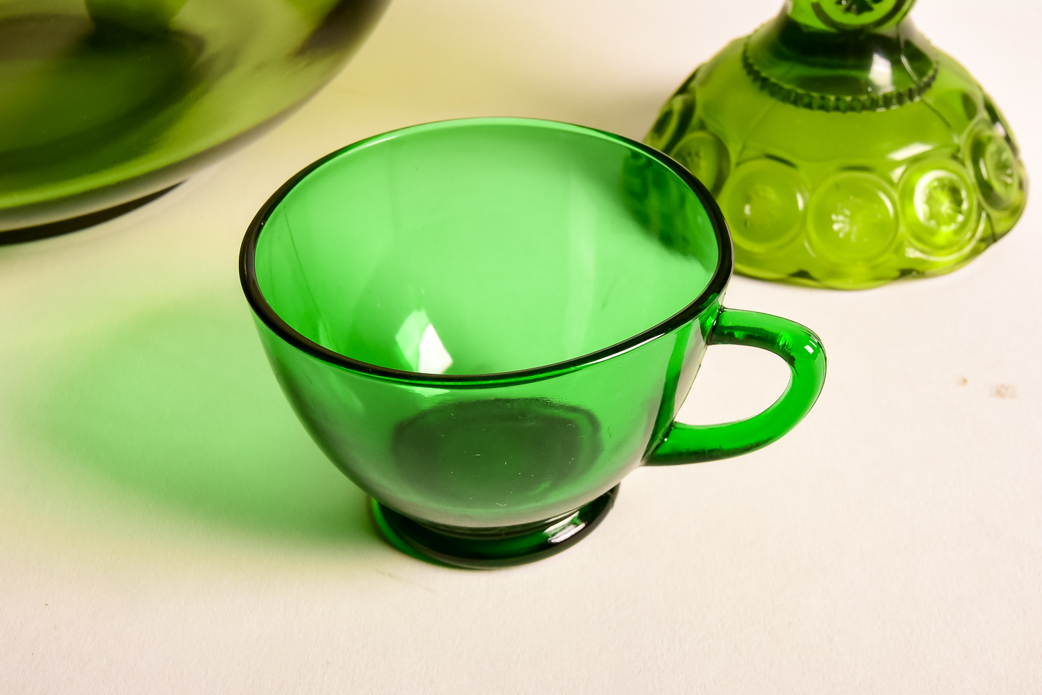 Vintage Green Glass Assortment