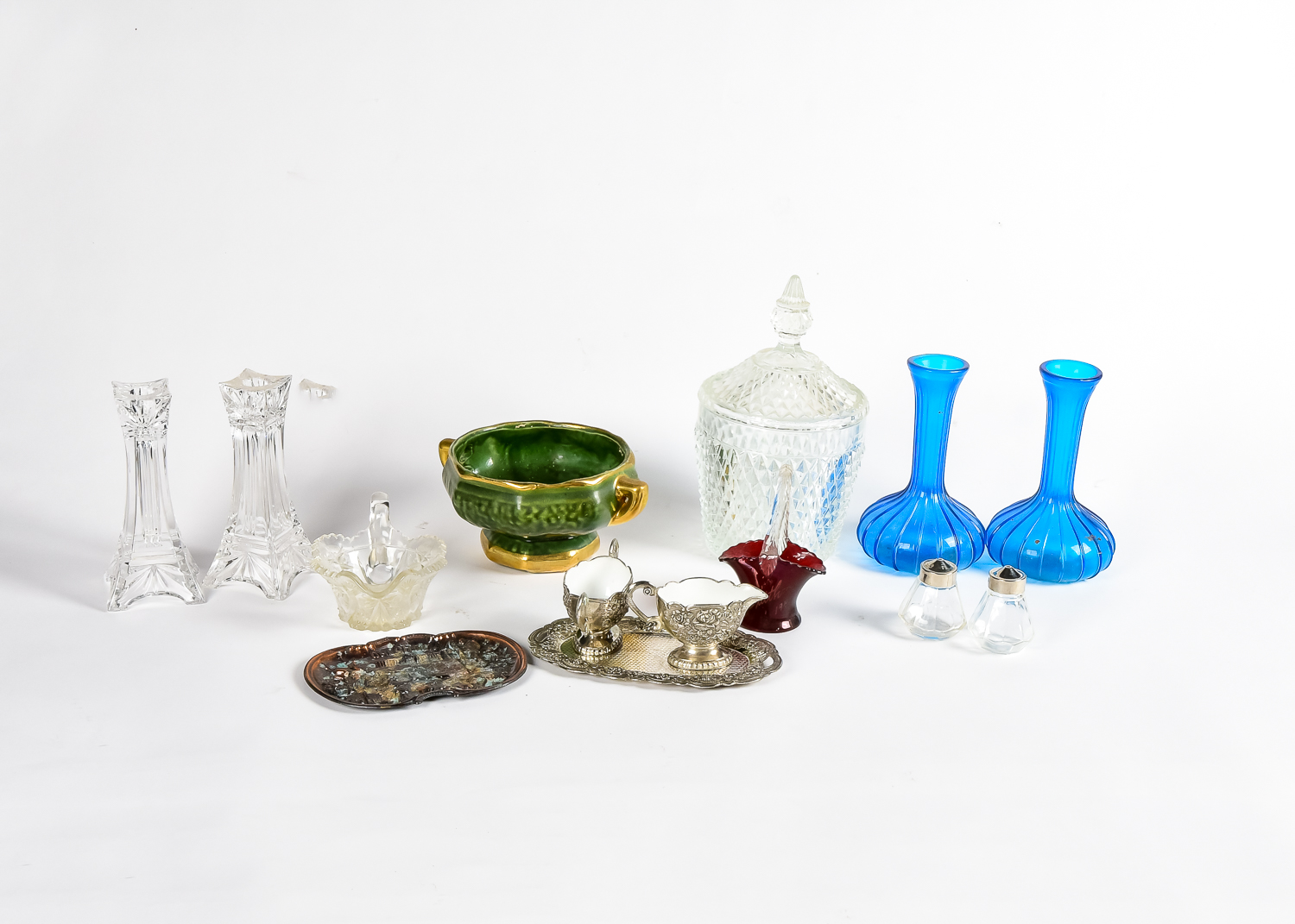 Glass and Silver-Plated Decor