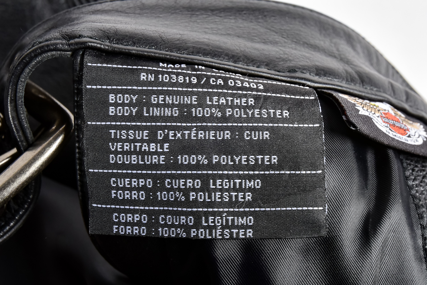 Embossed Harley Davidson Leather Chaps