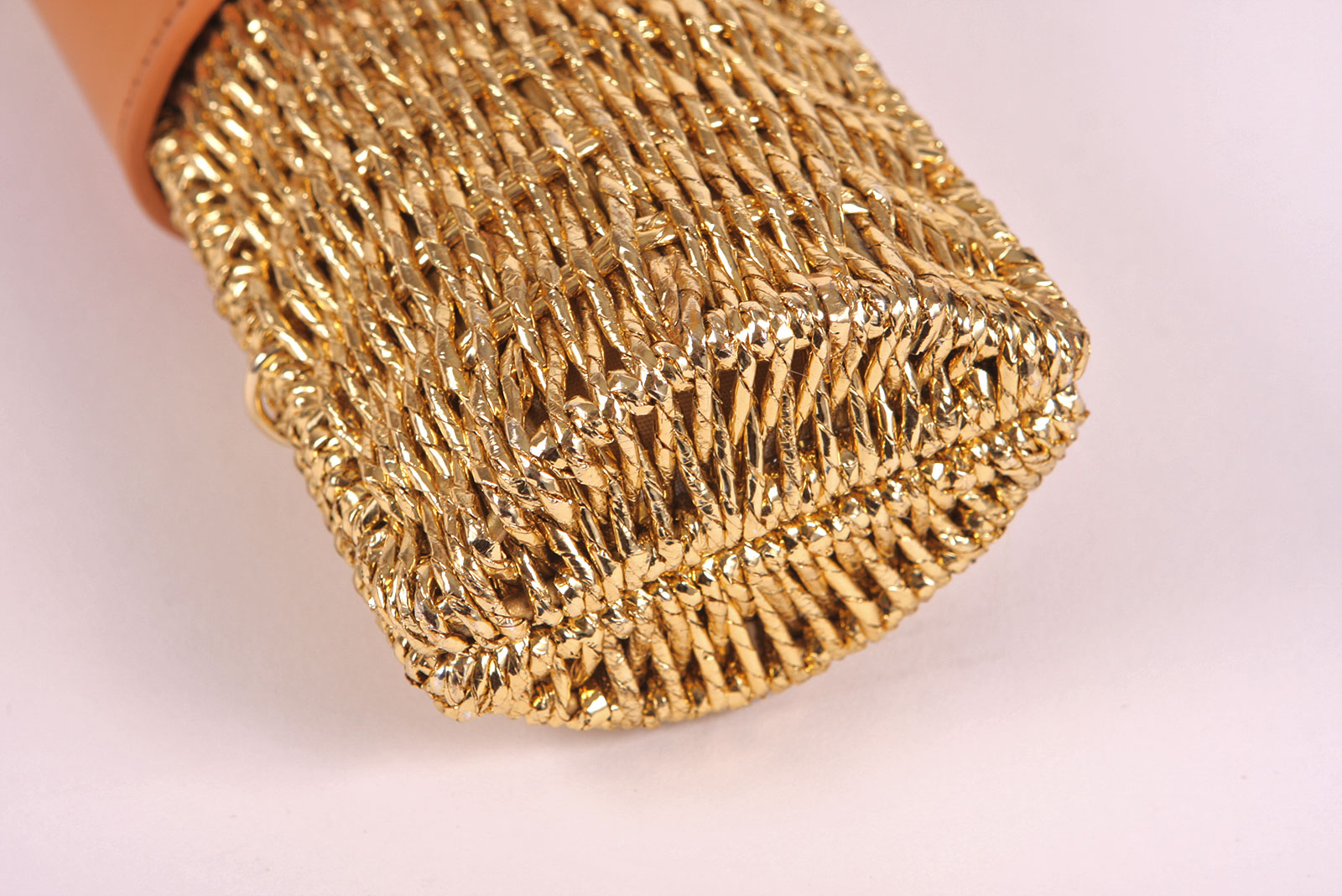 Tory Burch Gold Tone Metallic Clutch