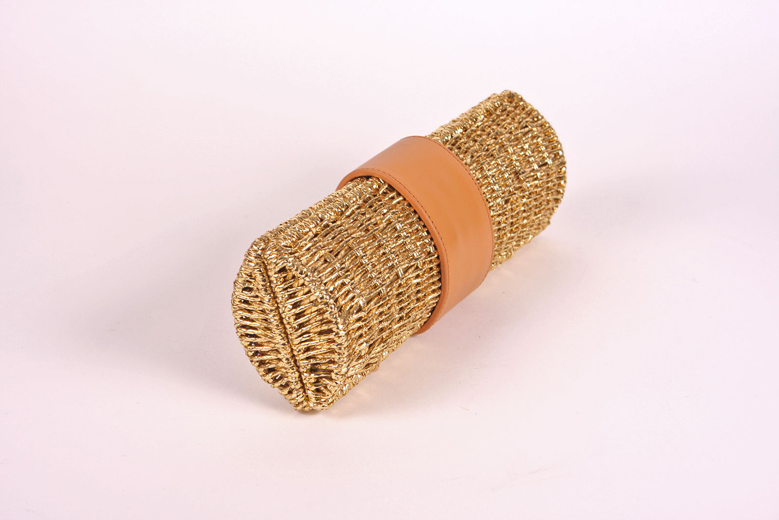 Tory Burch Gold Tone Metallic Clutch