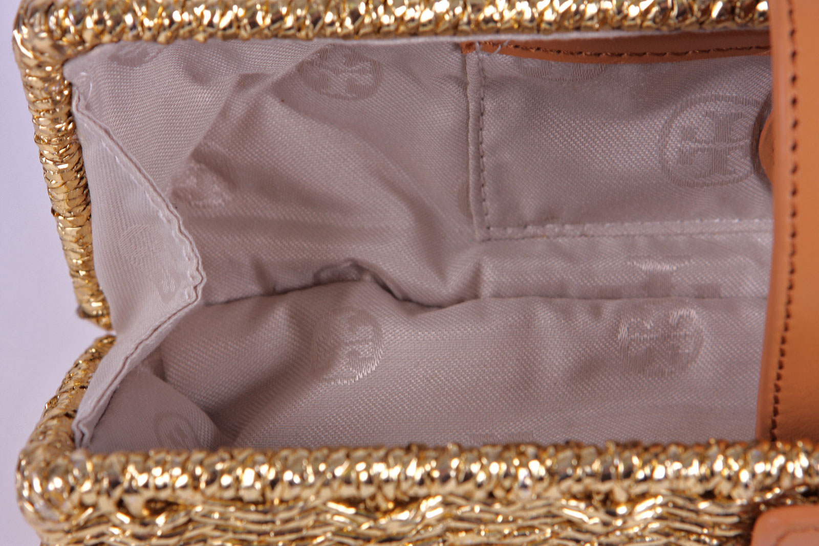 Tory Burch Gold Tone Metallic Clutch