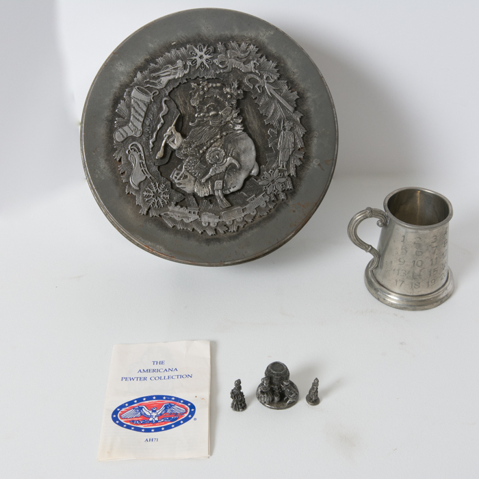 Assortment of Pewter Items