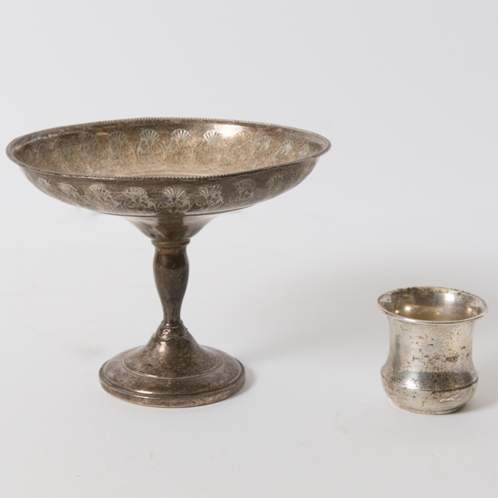 Pair of Weighted Sterling Silver Items