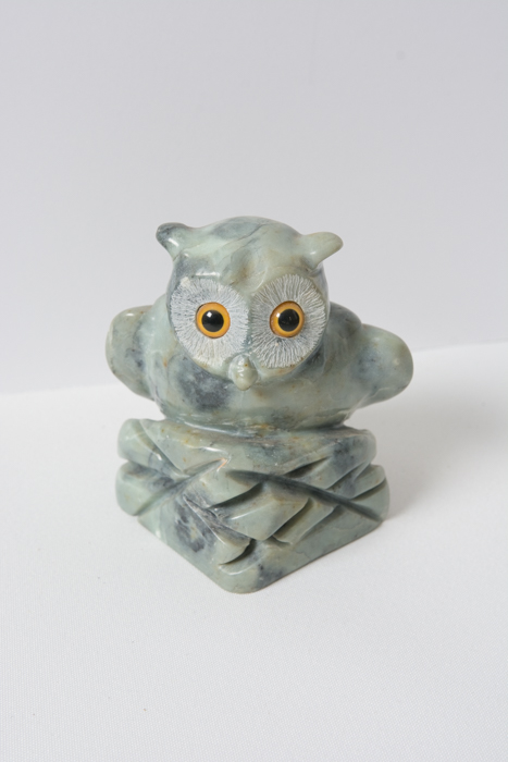 Selection of Owl Figurines Including Alabaster