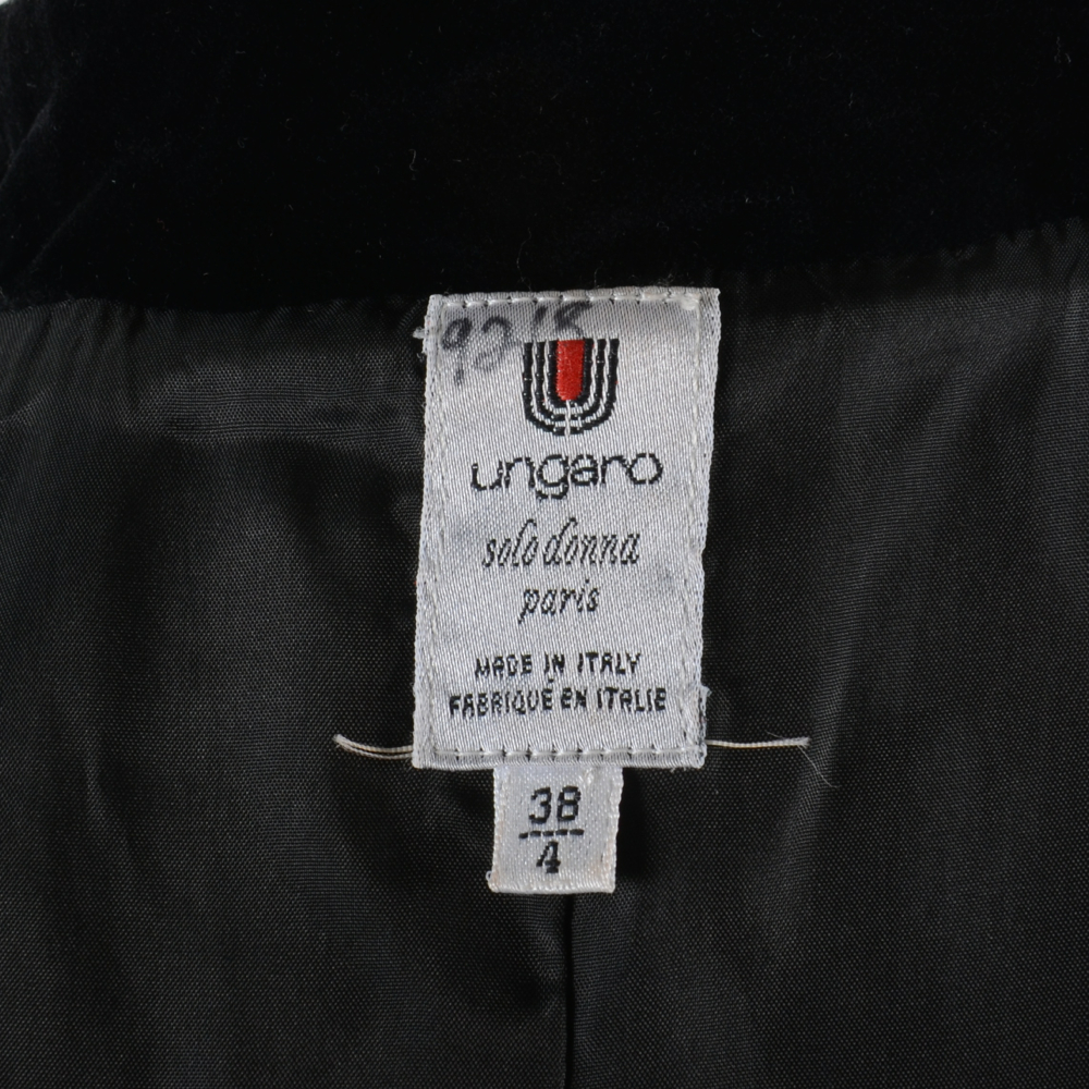 Women's Vintage Ungaro Black Velvet Cape