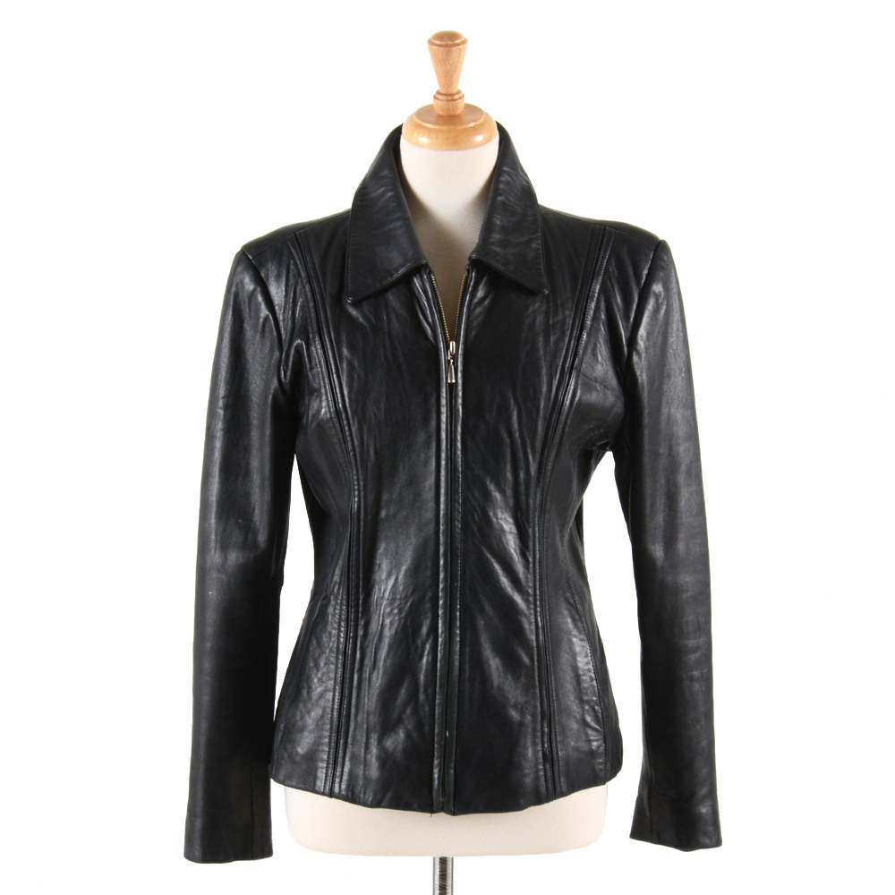 Women's Jones of New York Black Leather Jacket