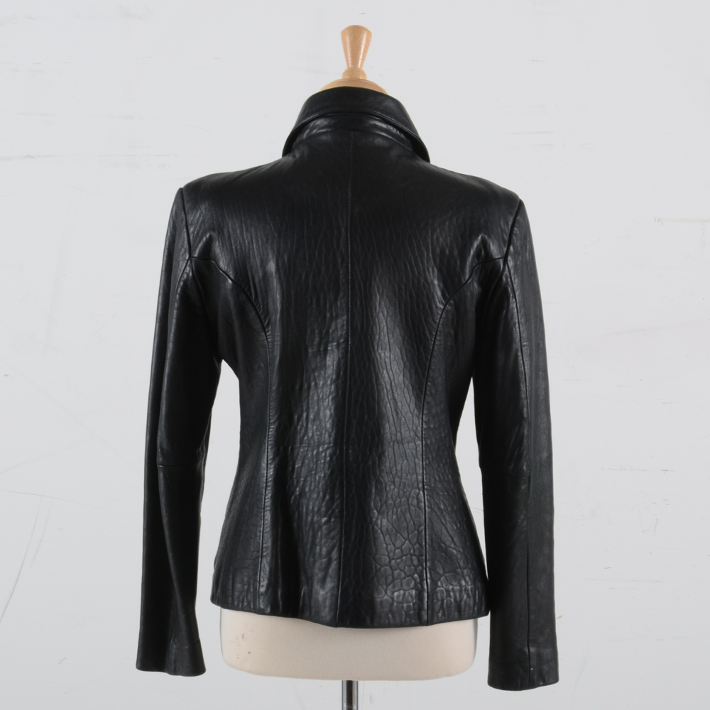Women's Jones of New York Black Leather Jacket