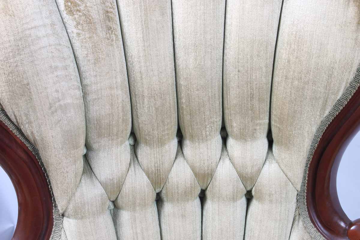 Victorian Green Velour Upholstered Chair