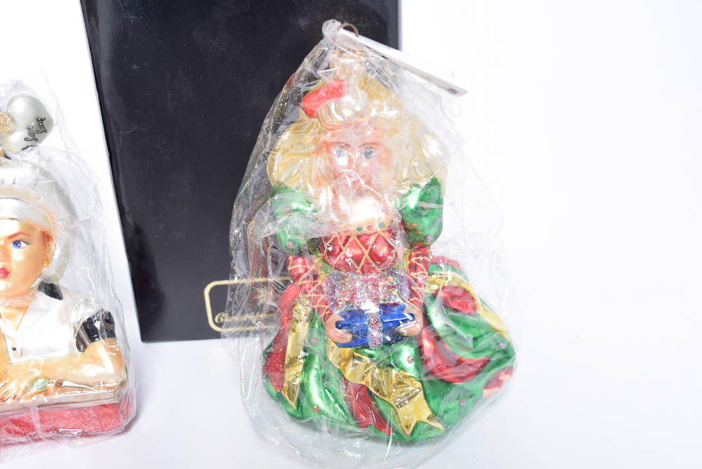 Collection of Christopher Radko Christmas Ornaments
