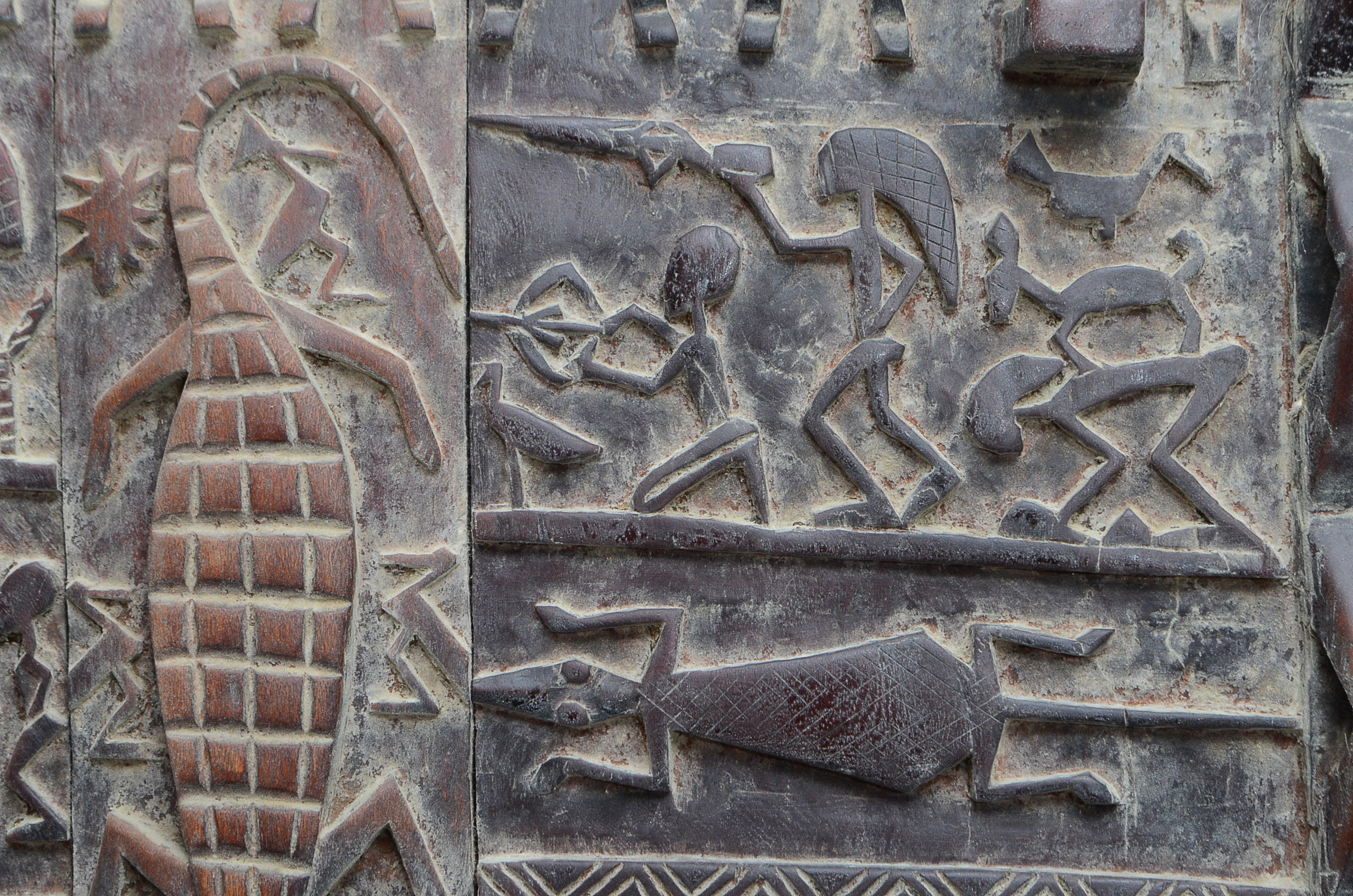 Malian Carved Granary Door