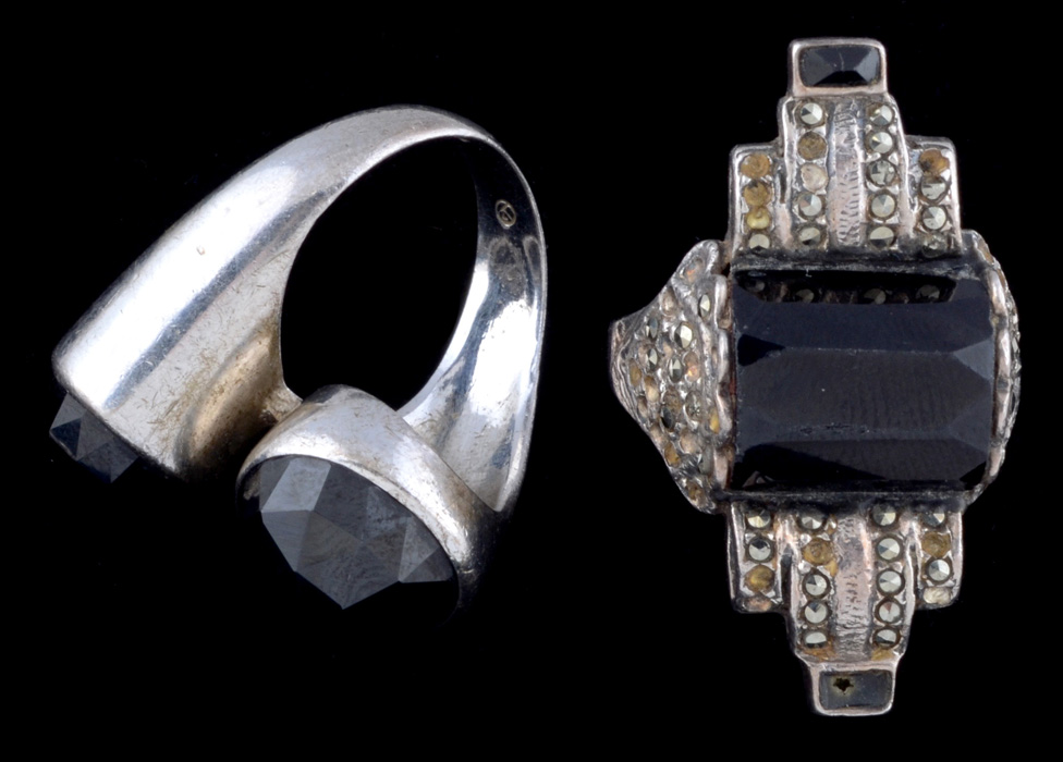 Group of Sterling Silver Jewelry Including an Exix Link Bracelet