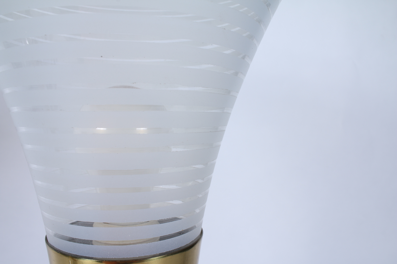 Pair of Modern Glass Torchiere Table Lamps