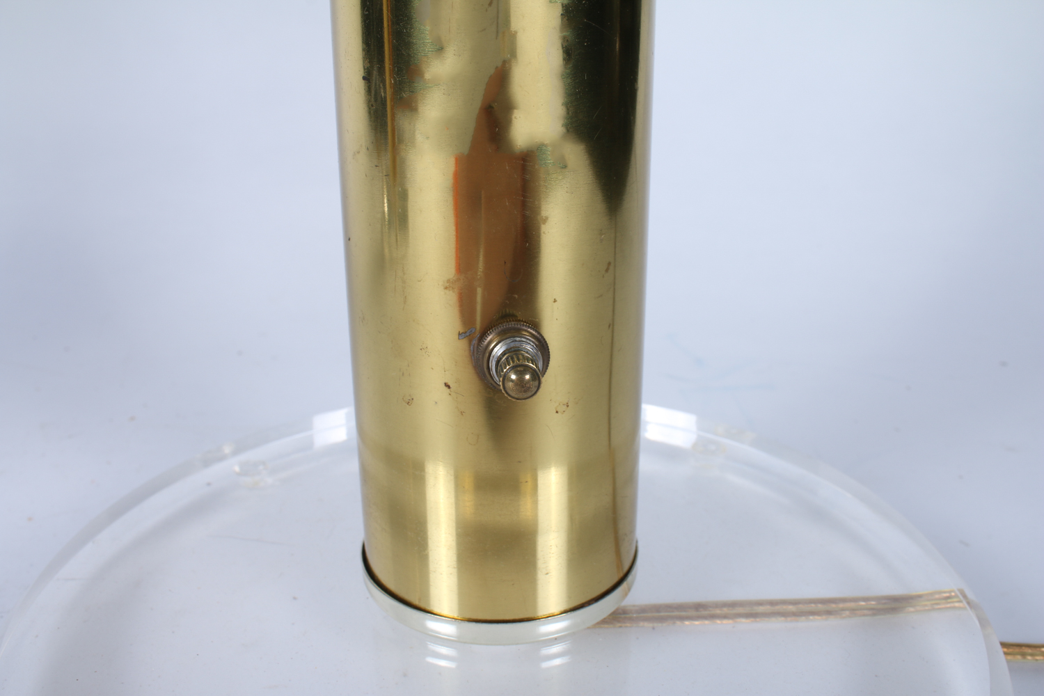 Pair of Modern Glass Torchiere Table Lamps