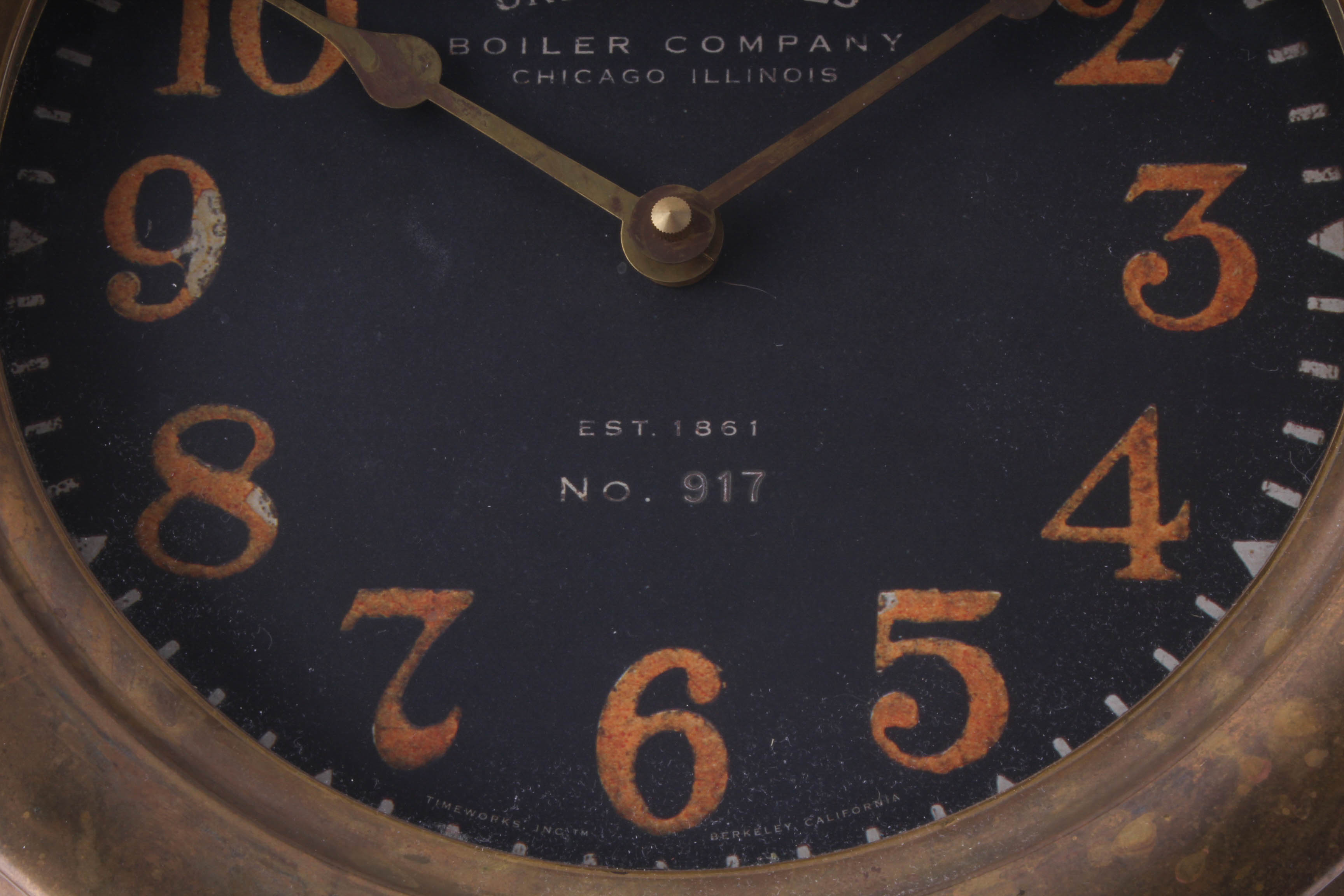 Reproduction Ship's Boiler Room Clock by Timeworks