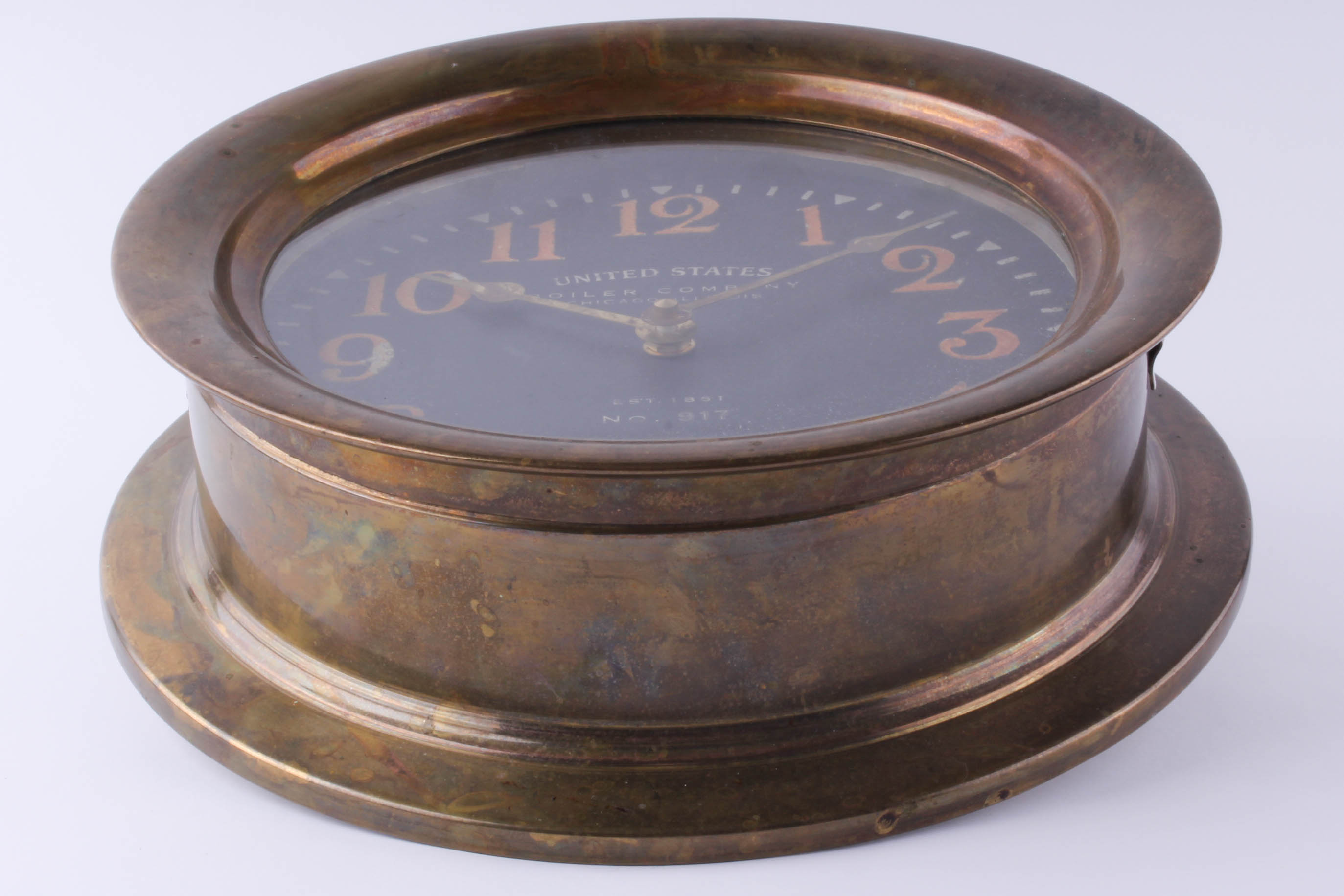 Reproduction Ship's Boiler Room Clock by Timeworks