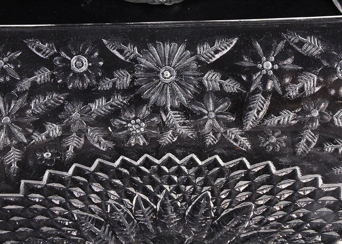 Pressed Glass with Floral Motif