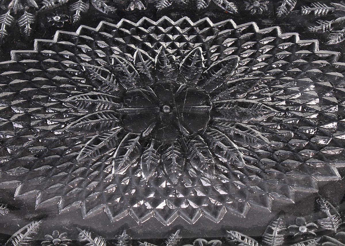 Pressed Glass with Floral Motif