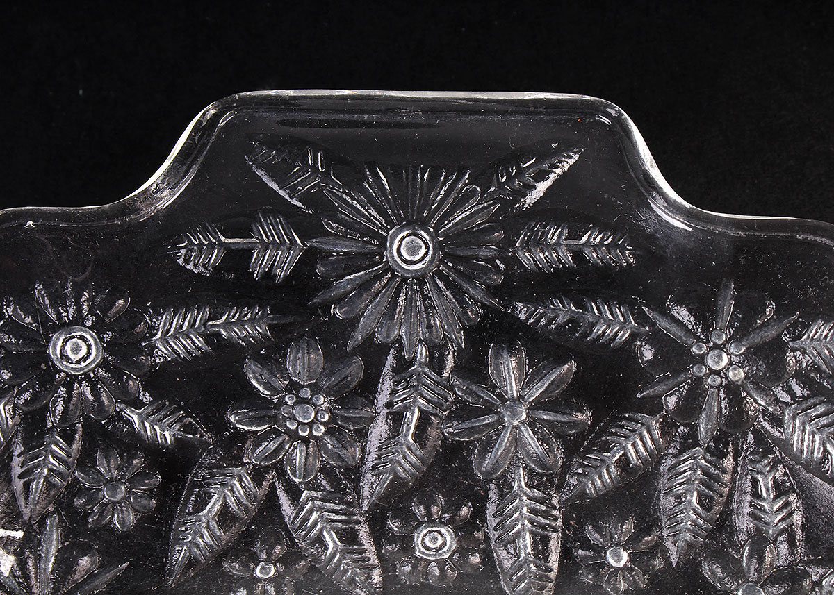 Pressed Glass with Floral Motif