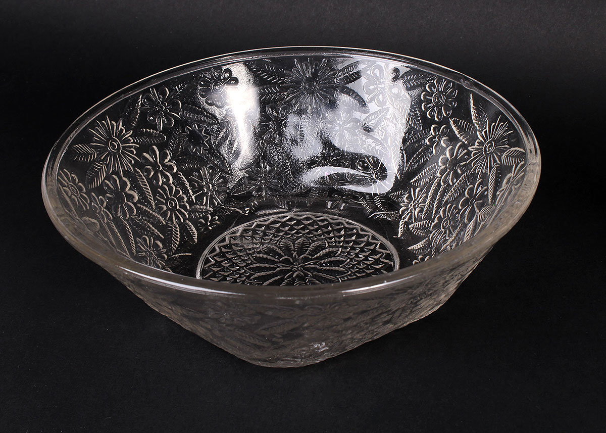 Pressed Glass with Floral Motif