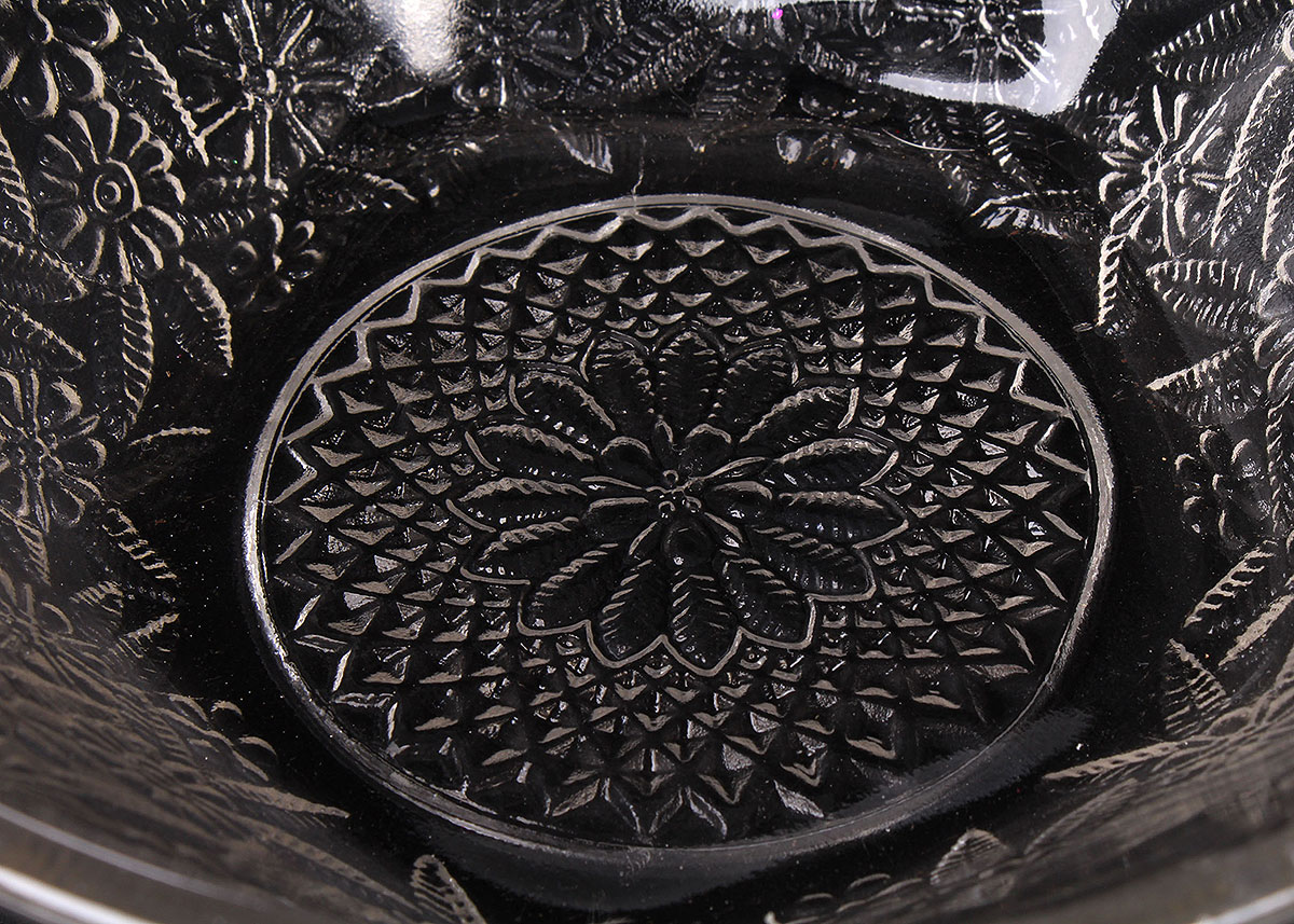 Pressed Glass with Floral Motif