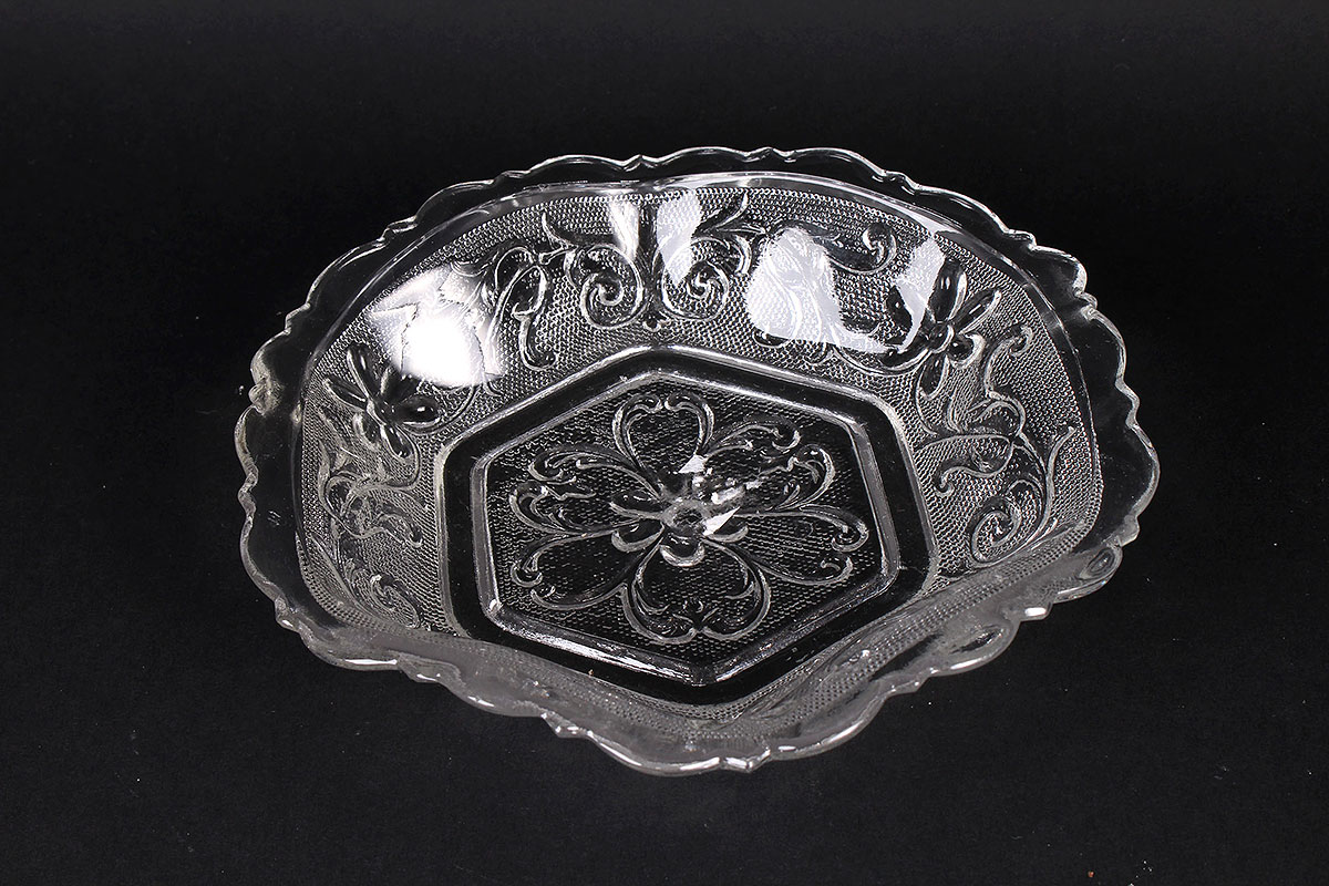 Pressed Glass with Floral Motif