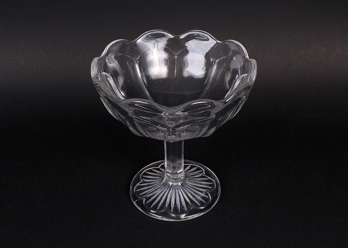 Pressed Glass with Floral Motif