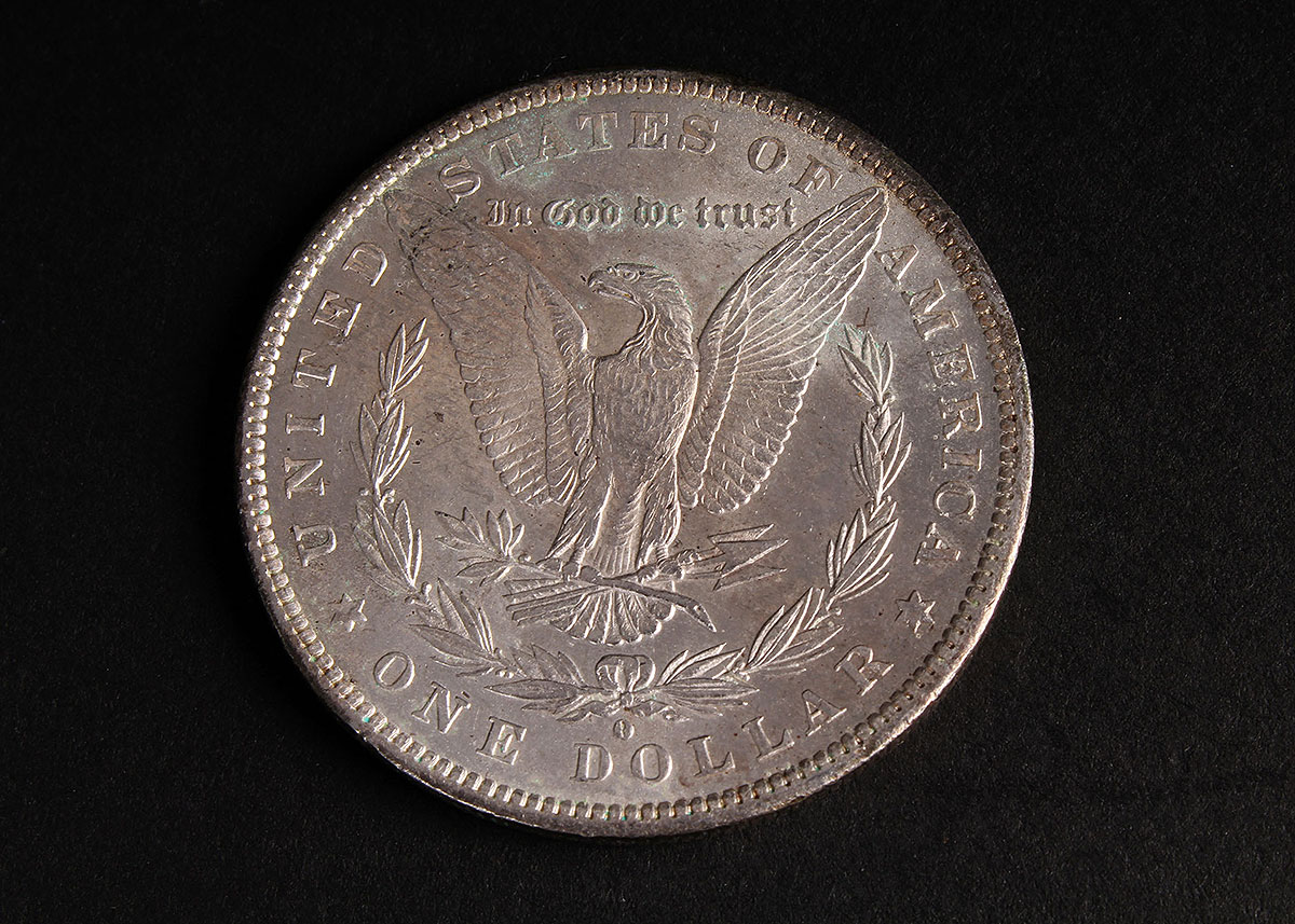 Four 1883-O Morgan Silver Dollars