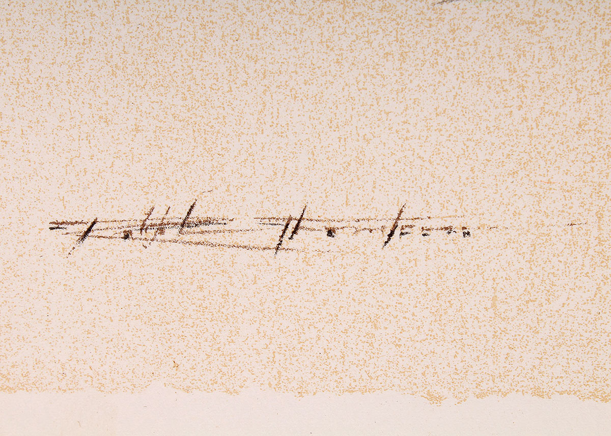 Lithograph Reproduction Print of Ralph Thompson Lion Cub Watching Praying Mantis