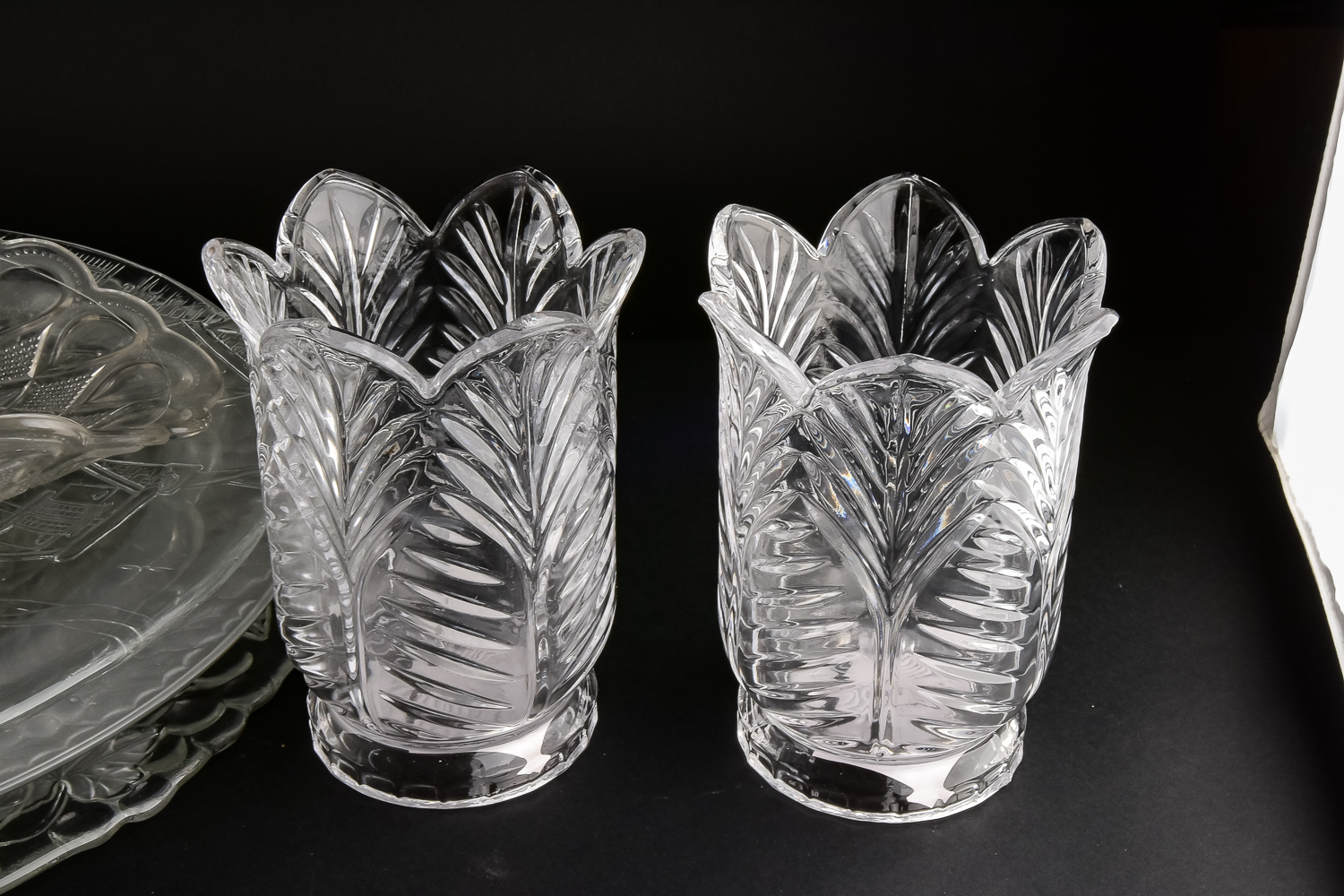 Assortment of Pressed Glass Items