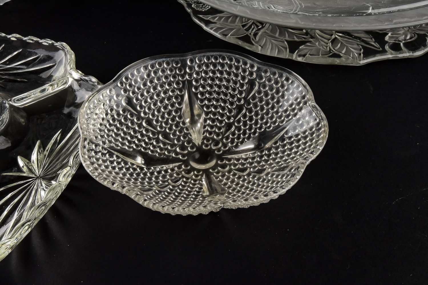 Assortment of Pressed Glass Items