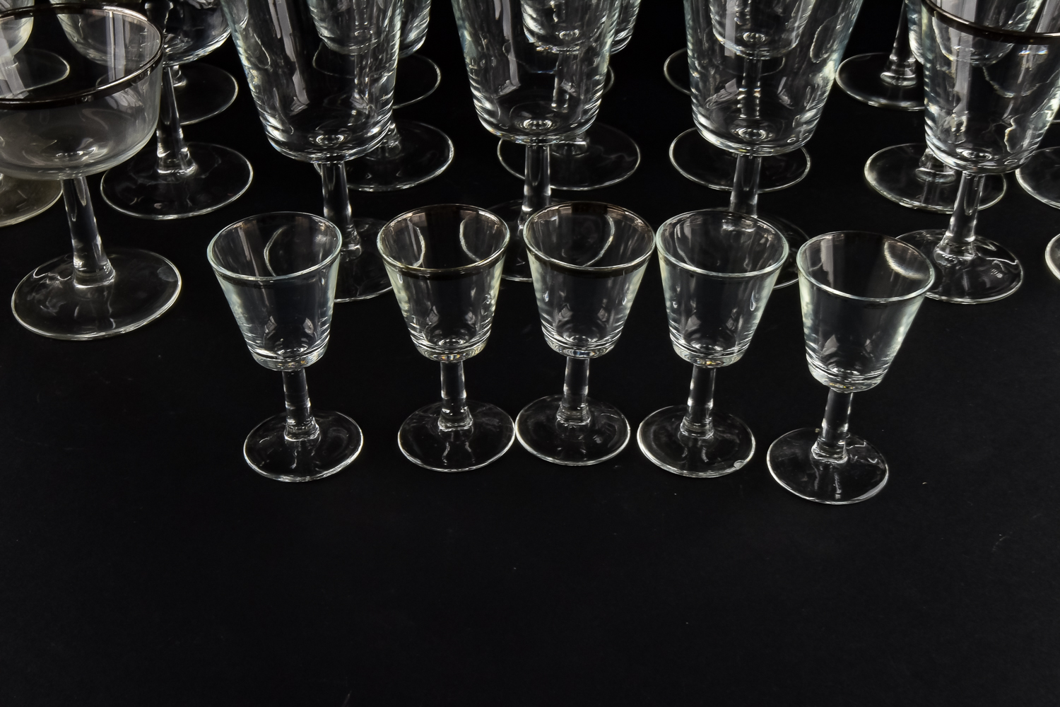 Silver Rimmed Barware
