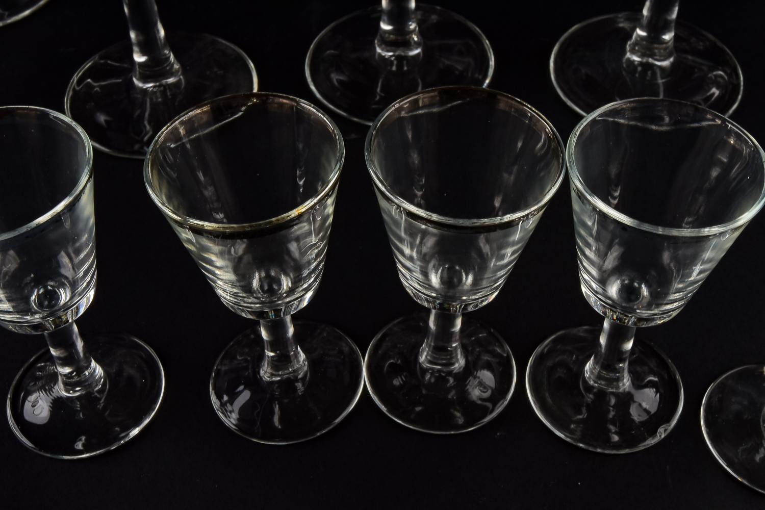 Silver Rimmed Barware