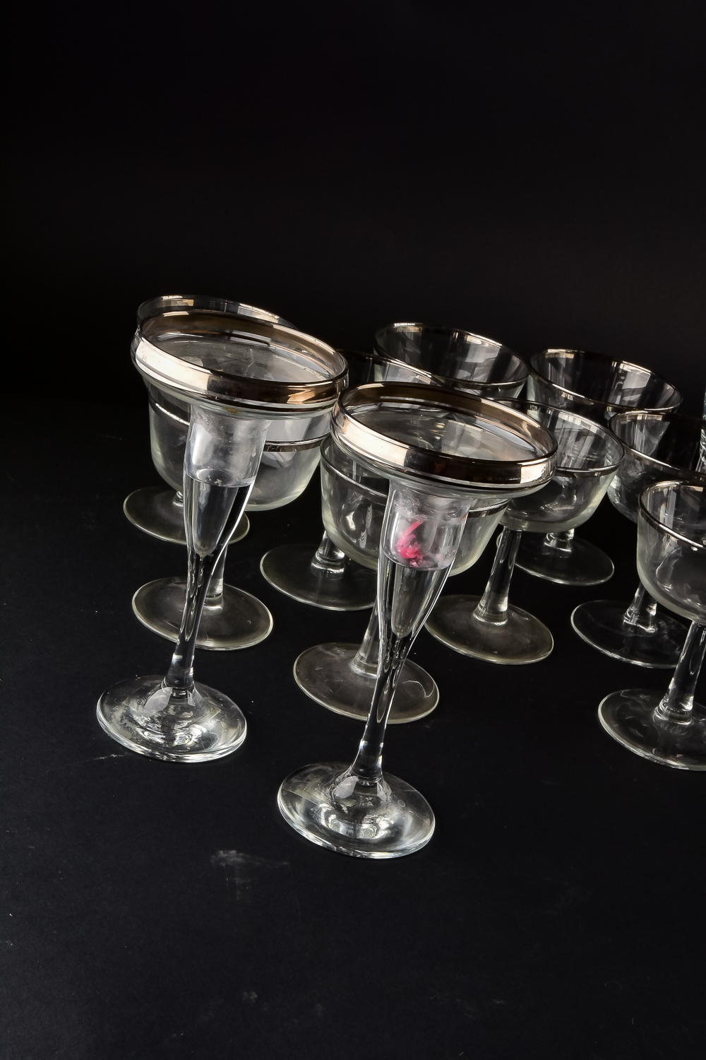Silver Rimmed Barware