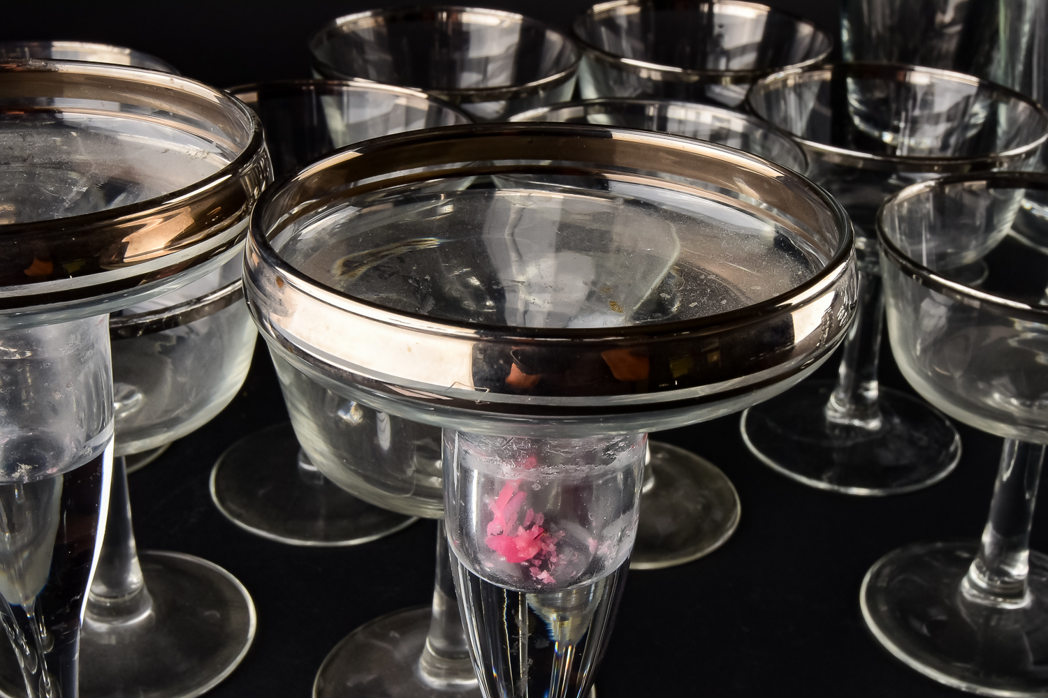 Silver Rimmed Barware