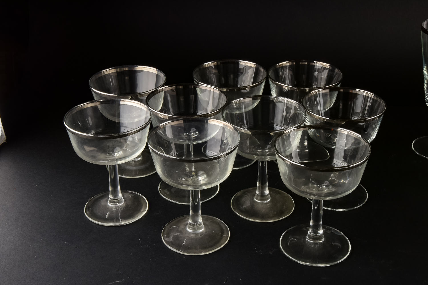 Silver Rimmed Barware