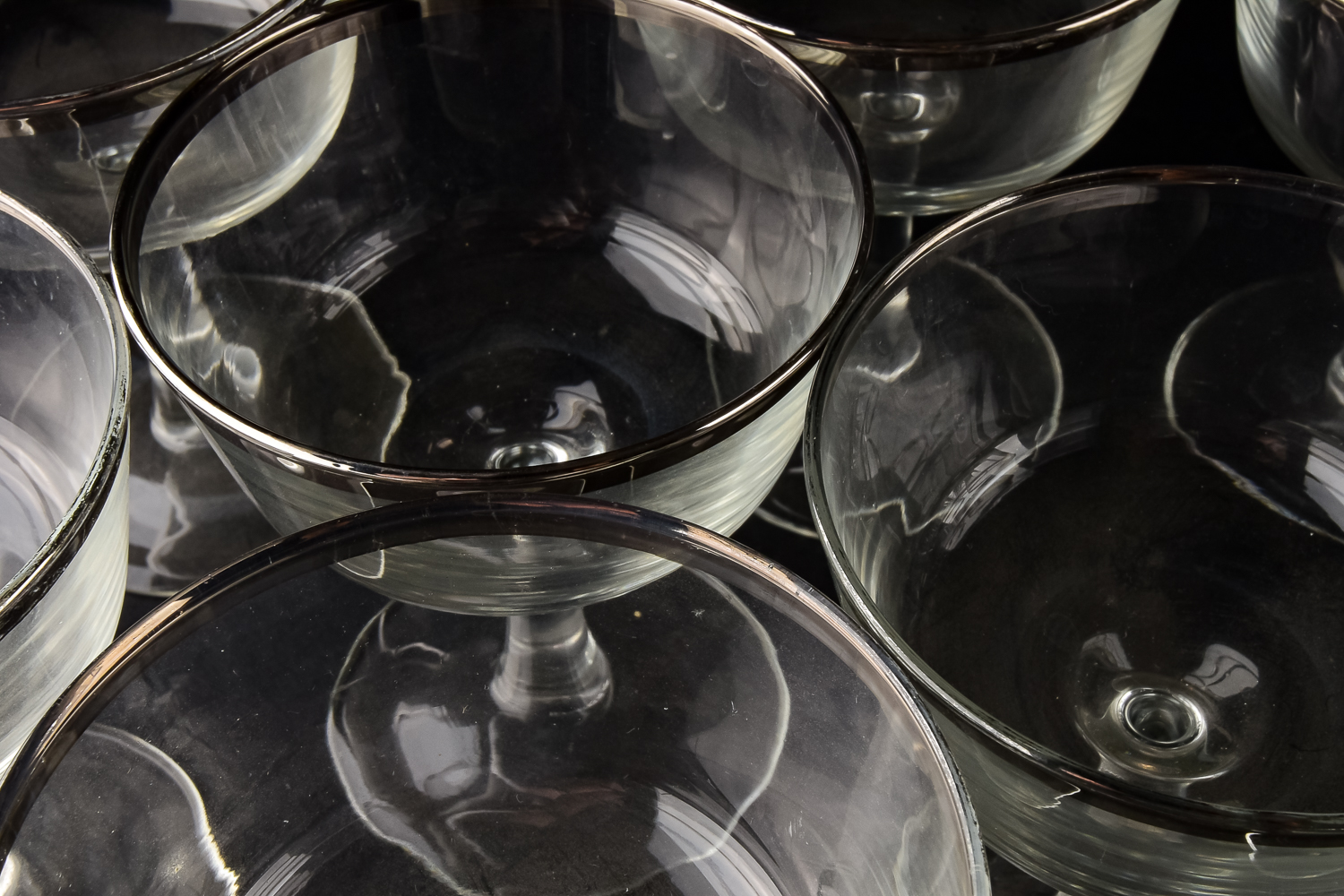 Silver Rimmed Barware
