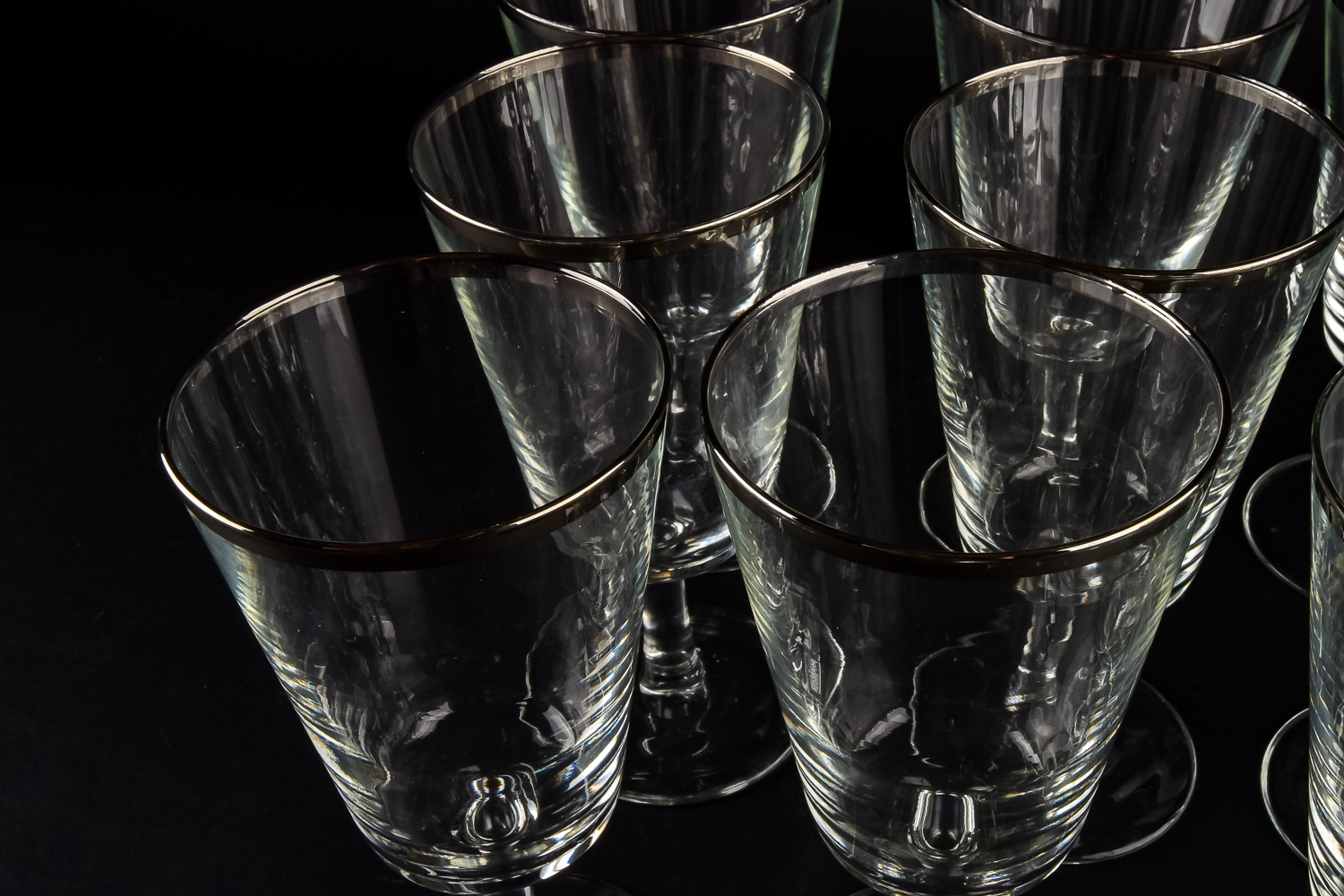 Silver Rimmed Barware