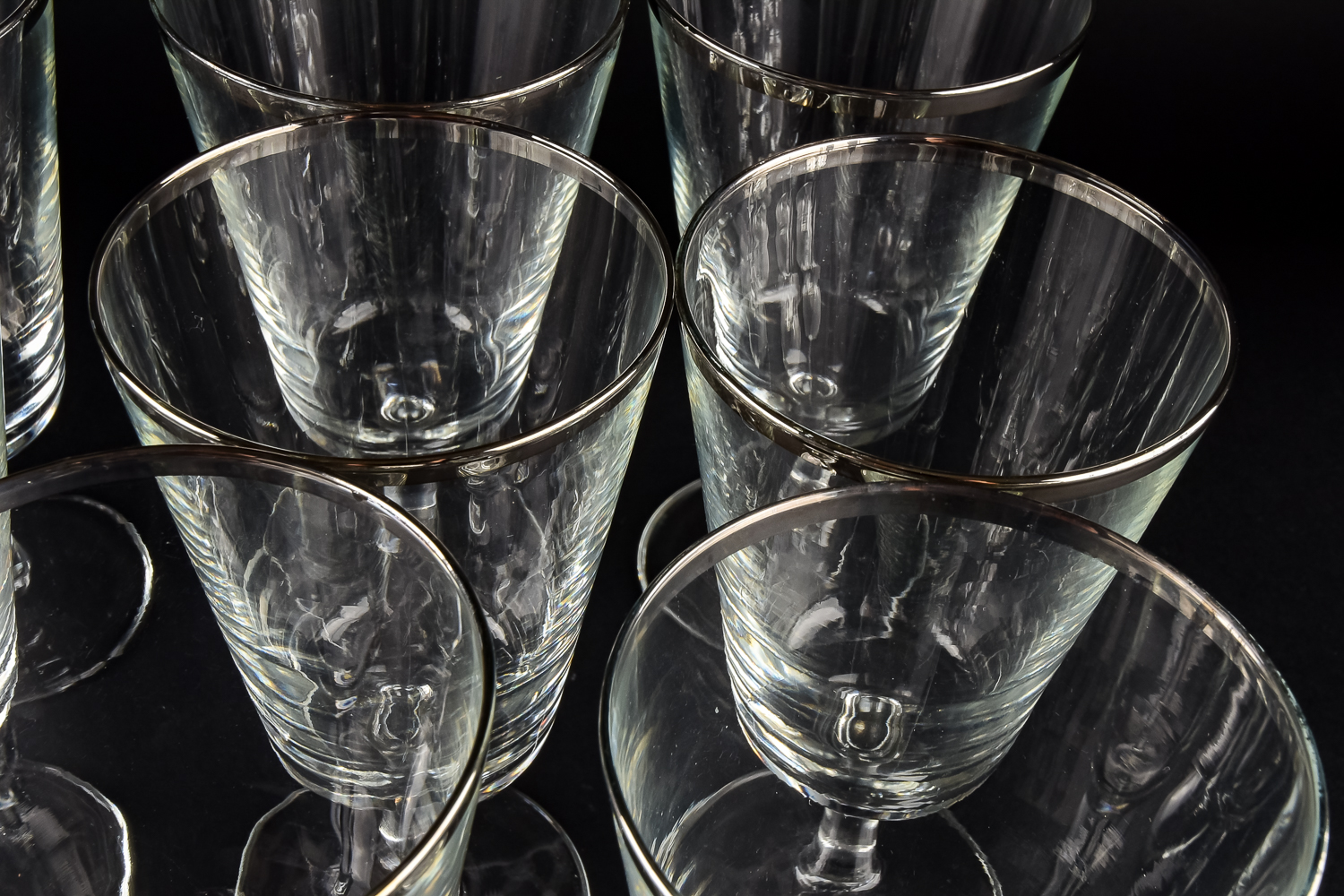 Silver Rimmed Barware