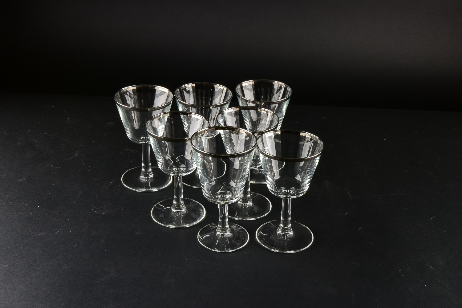 Silver Rimmed Barware