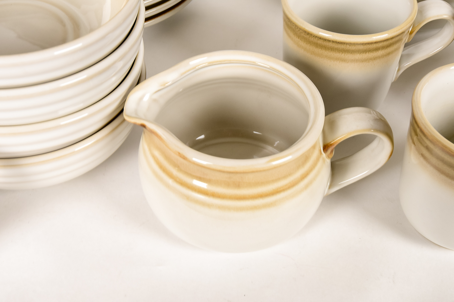 Brown and Cream Noritake Stoneware Dishes