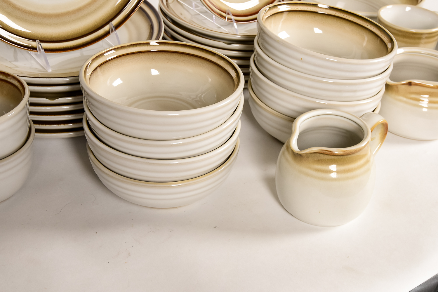 Brown and Cream Noritake Stoneware Dishes