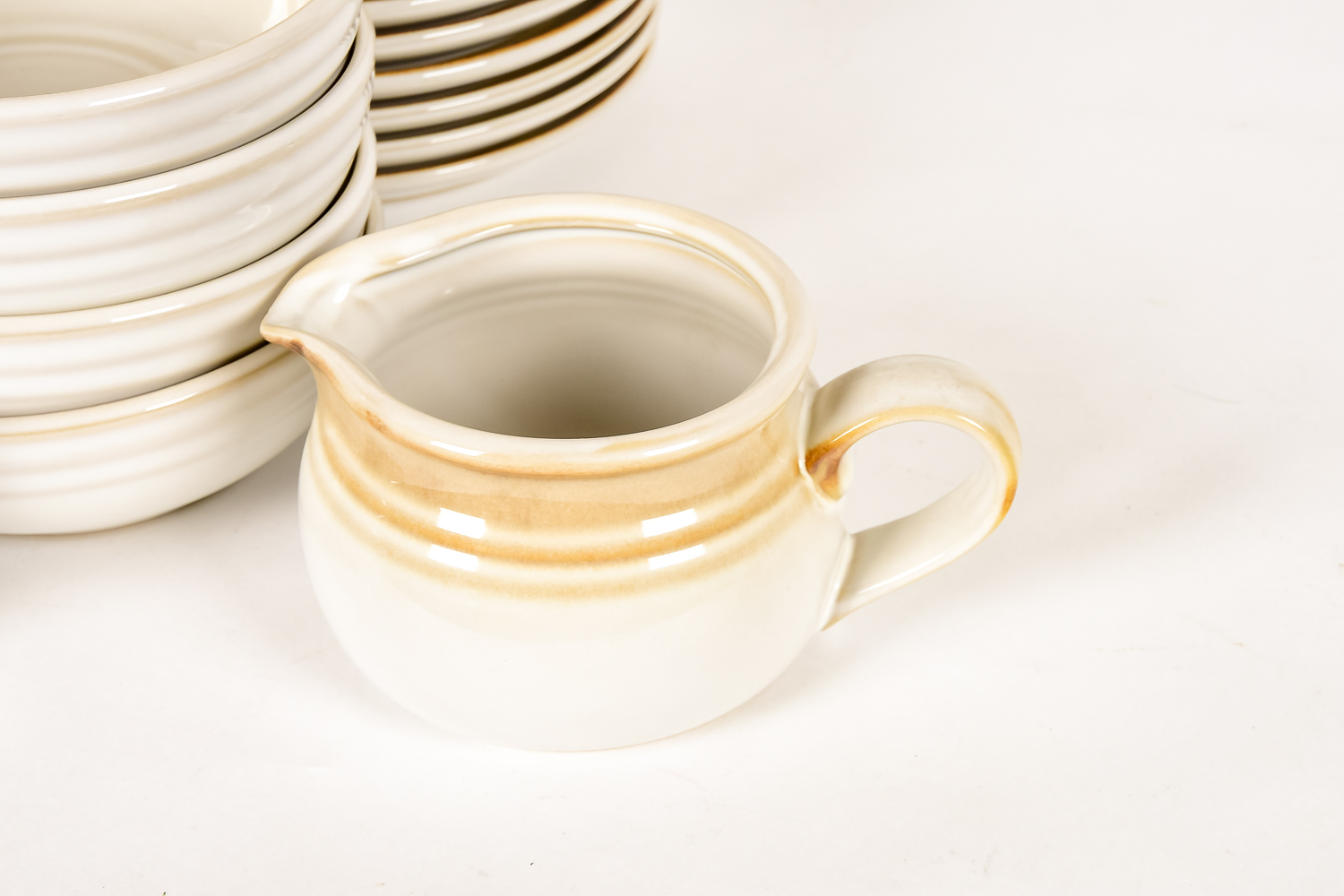 Brown and Cream Noritake Stoneware Dishes
