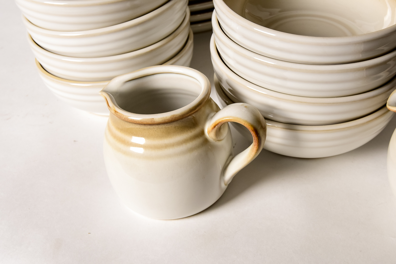 Brown and Cream Noritake Stoneware Dishes