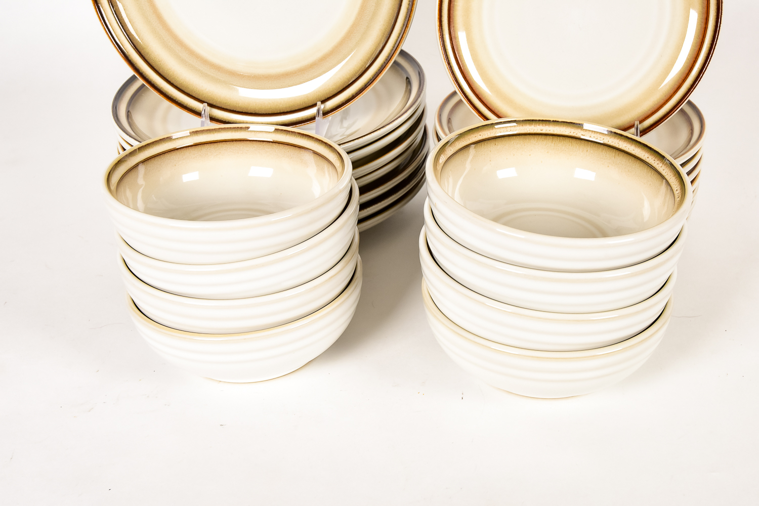 Brown and Cream Noritake Stoneware Dishes