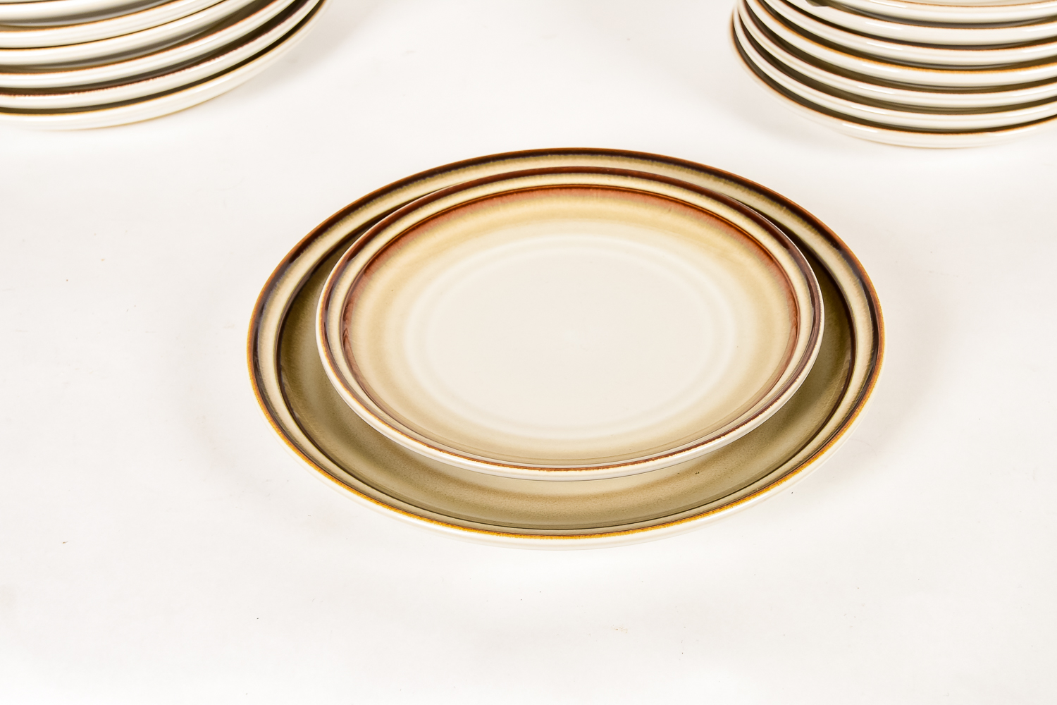 Brown and Cream Noritake Stoneware Dishes