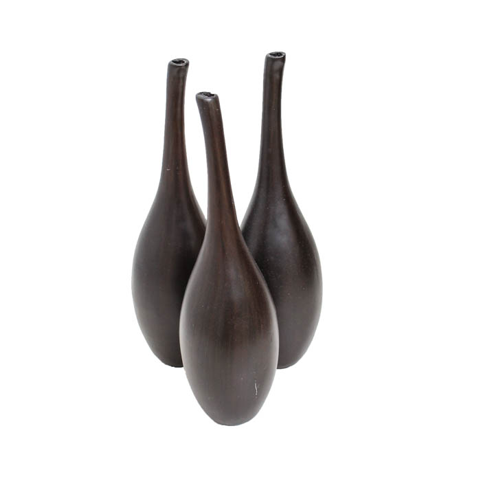 Selection of Decorative Wooden Vases